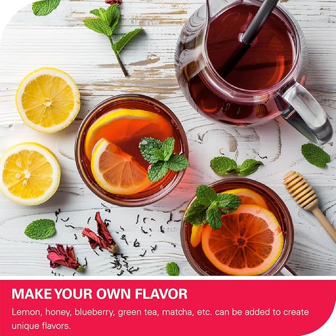 WT WEETEE Rosehips Hibiscus Tea Bags, Made with Rosehip & Hibiscus Flowers, Natural Caffeine-free Herbal Tea 2.5g x 60 Counts - Bloomnest