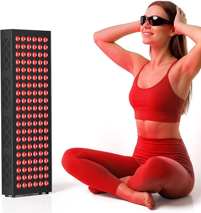 Red Light Therapy Box, 5in1 LED with 630-660-810-830-850, Metal Case, 3 Modes Red Light Panel with Soft Belt, 6 Timing Set - 9 Pulse Modes - 4-Level - Red Light Therapy Panel for Body Bloomnest