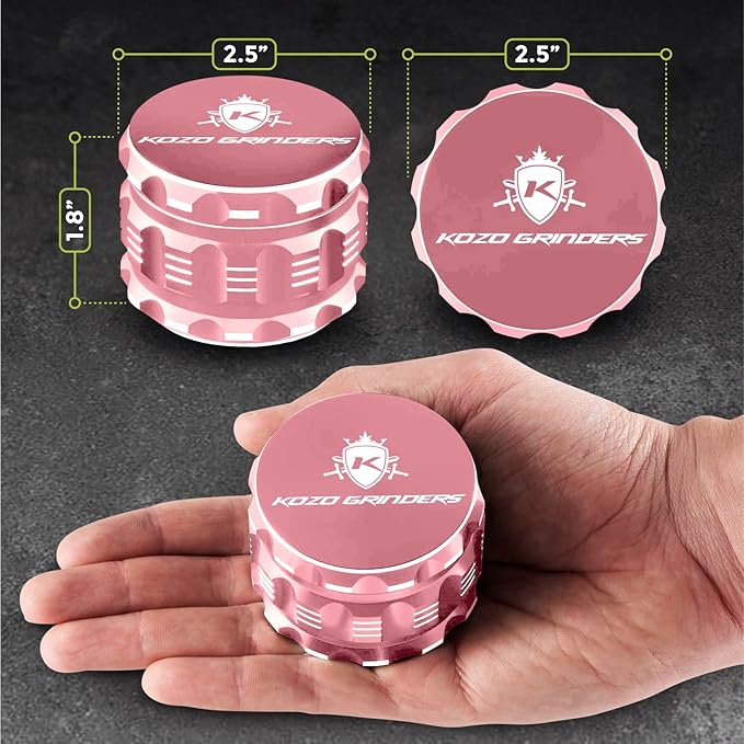 2.5 Inch Grinder Mills, Aluminum (Rose Gold) - Bloomnest