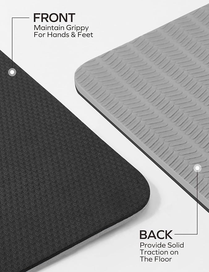Ewedoos Eco Friendly Yoga Mat Thick TPE Yoga Mat Non Slip Yoga Mats Anti-tear Exercise Workout Mat for Women Men Kids Yoga, Pilates and Fitness