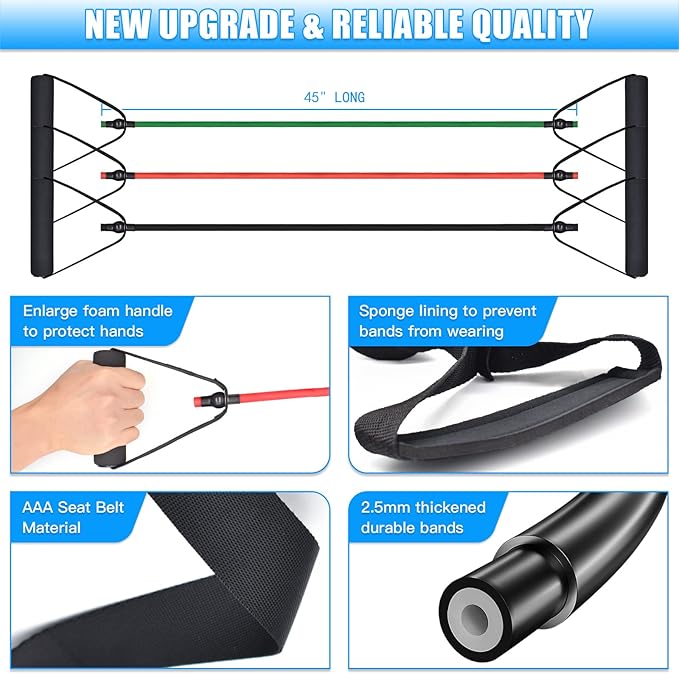 Brebebe Door Anchor Strap for Resistance Bands Exercises, Multi Point Anchor Gym Attachment for Home Fitness, Portable Door Band Resistance Workout Equipment, Easy to Install, Punch-Free, Nail-Free - Bloomnest