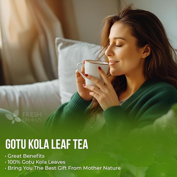 FreshDrinkUS, Premium Gotu Kola Leaves (Centella asiatica) | 8 oz Dried Loose Leaf | Naturally Mild & Earthy Herbal Tea – Premium Quality Leaves. Sugar-Free. Caffeine-Free. Vegan - Bloomnest