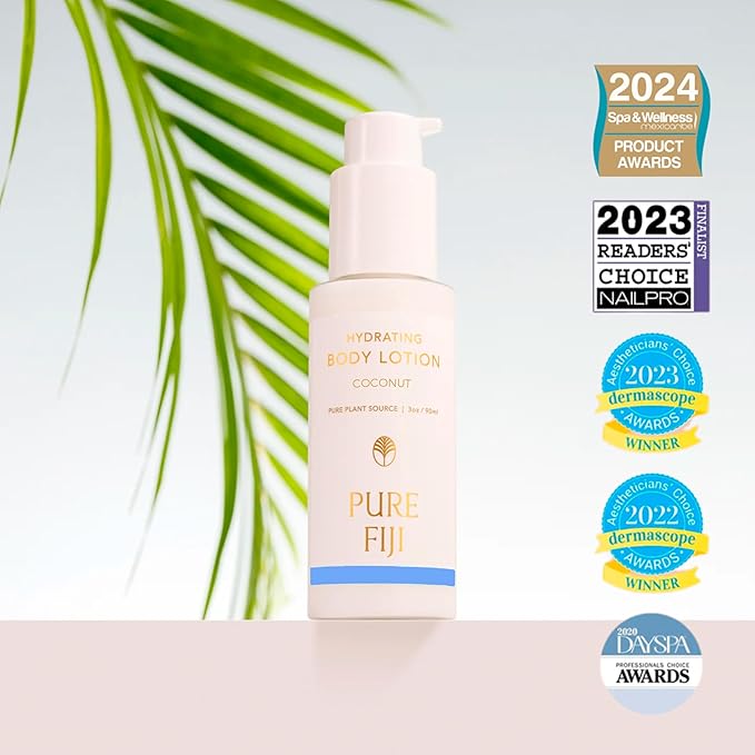 PURE FIJI Hydrating Body Lotion Travel Size, Coconut (3oz/90ml) - Bloomnest