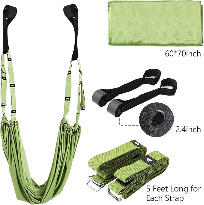Leg Stretcher Strap, Stretching Equipment with Door Anchor Flexibility Trainer Backbend Assist for Dance Aerial Yoga Ballet Leg Stretching Exercise - Bloomnest