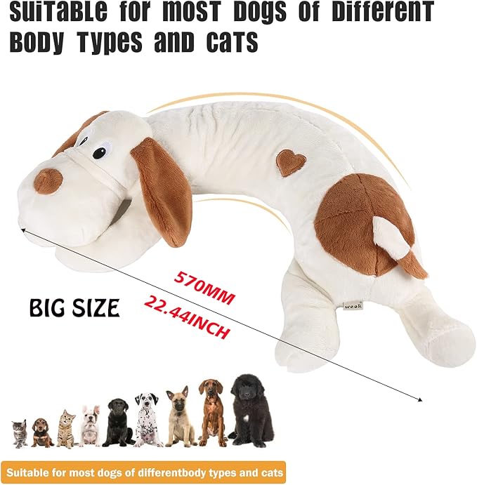 Heartbeat Dog Toy for Puppy- Helps for Dog Anxiety Relief and Calming Aid, Stuffed Animal Anxiety Calming Behavioral Aid Puppy Heartbeat Toy Sleep aid for Dogs Cats Pets - Bloomnest