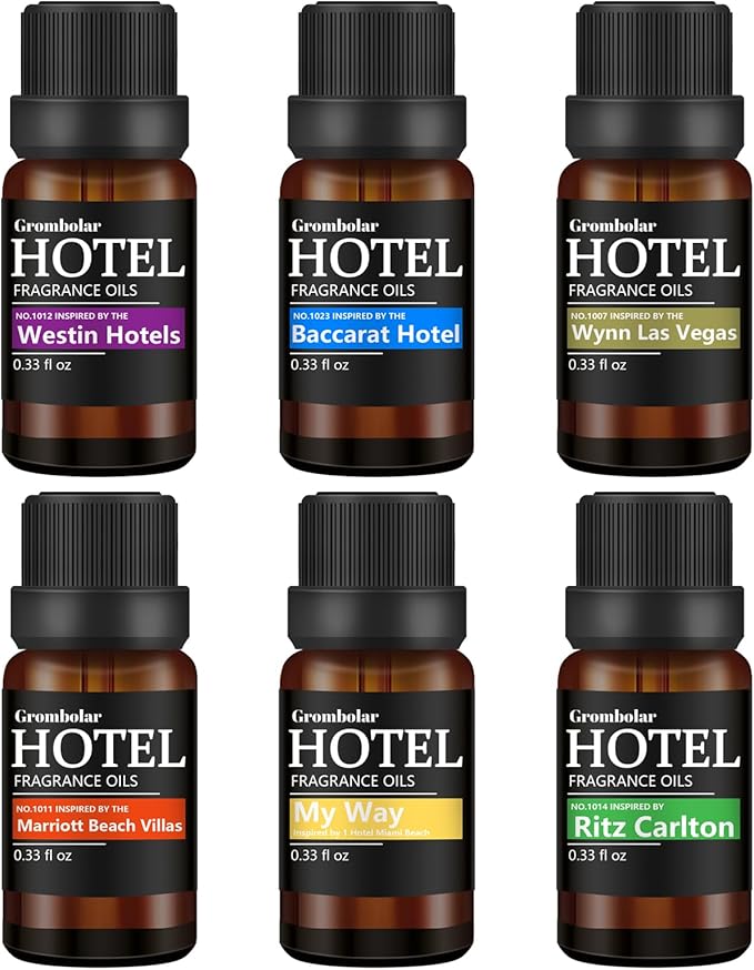 Essential Oils Set-Hotel Collection Diffuser Oil Gift Set,Premium Essential Oil for Diffusers, Home Care, Fragrance, Humidifiers (Hotel-6Pcs Set) - Bloomnest