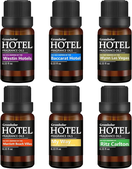 Essential Oils Set-Hotel Collection Diffuser Oil Gift Set,Premium Essential Oil for Diffusers, Home Care, Fragrance, Humidifiers (Hotel-6Pcs Set) - Bloomnest