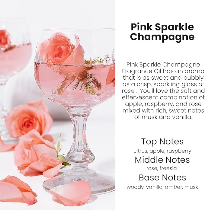 C Classy Car Air Freshener Hanging 2 Pack, Pink Sparkle Champagne Essential Oil Diffuser for Cars, Cute Car Accessories, Long-Lasting Fragrance, C ar Air Fresheners for Women & Men Gift, Made in USA - Bloomnest