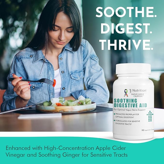 Digestive Health Support - Soothing Digestive Aid with Vagus Nerve Support™ for Optimal pH and Enhanced Digestion Comfort TJNutrition