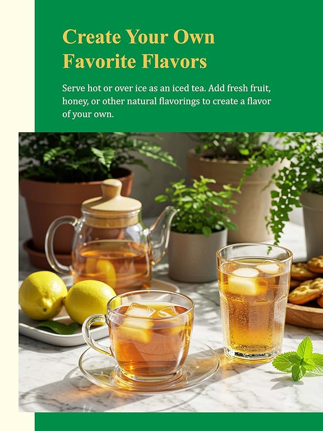 GLDNT Organic Lemon Balm Tea Bags, Natural Lemon Balm Herbal Tea, Lemony & Citrusy Flavor, Caffeine Free, 100 Count - Bloomnest