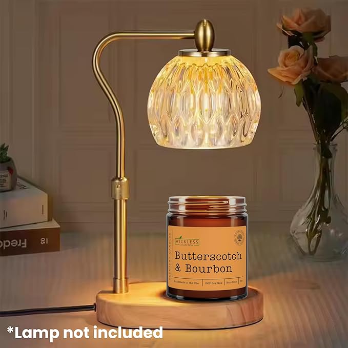 Wickless Candles for Candle Warmer Lamp, Many Scents to Choose, 100% Non-Toxic Soy Wax, Scented Candle Melts for Warming Plate, Handmade in The USA (Butterscotch & Bourbon) - Bloomnest