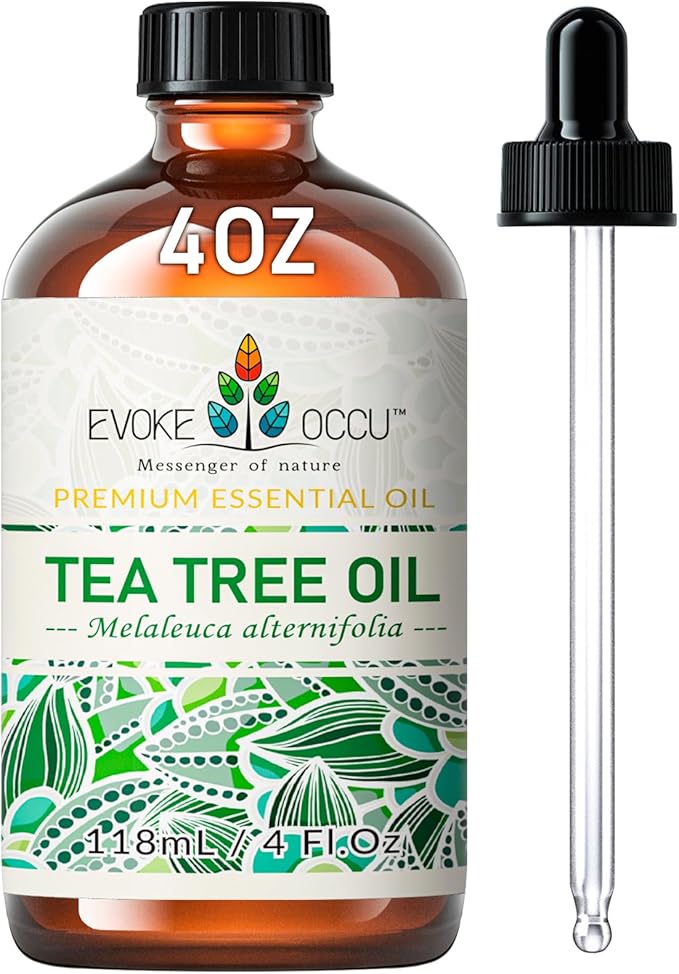 EVOKE OCCU 100% Pure Tea Tree Oil, for Skin, Face, Toenails, Add to Body Wash, Soap, Foot Soak - 4 FL Oz - Bloomnest