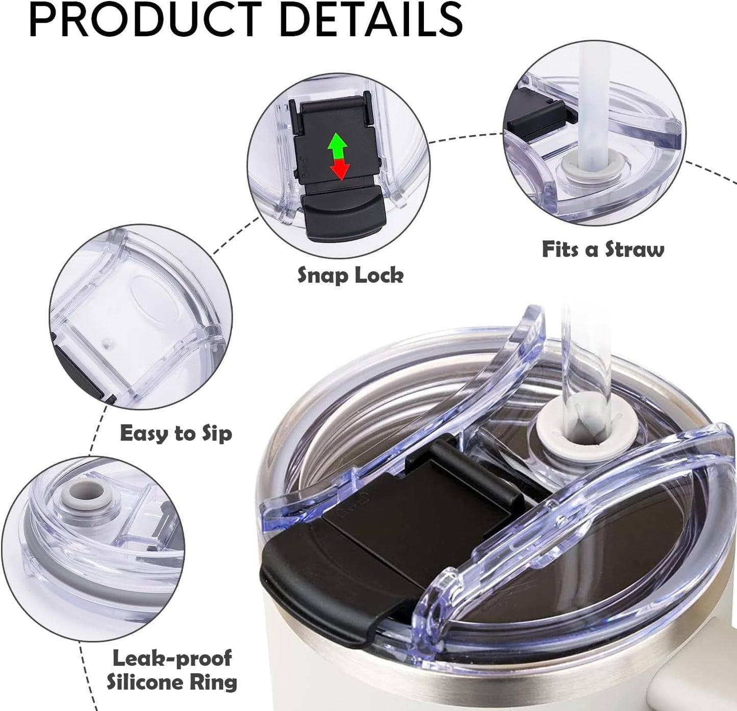 Teacher Appreciation Gifts - for Women Best from Student Christmas Coffee Mug Insulated Cup Stainless Steel 40oz Tumbler with Handle