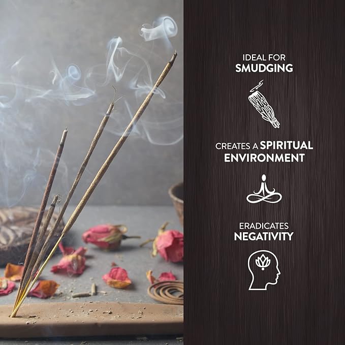 Hem Smudging Indulgence Masala Gift Pack Incense Sticks | Natural Fragrance of Sandalwood for Positivity | Smudge Healing Incense for Stress Relief & Cleansing | Gift Set - Pack of 12 (15 GMS Each) HEM