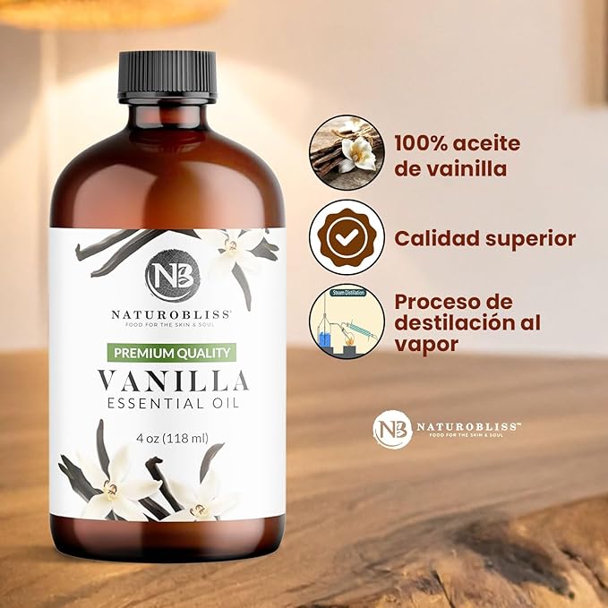 NaturoBliss Vanilla Essential Oil (4oz) Premium Quality - Bloomnest