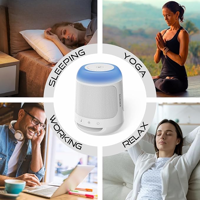 White Noise Machine for Sleeping with Night Light，Baby Sound Machine– 29 Soothing Sounds，Rechargeable White Noise Machine for Kids Adults Sleep, Portable Lullaby Machine Baby Soother - Bloomnest