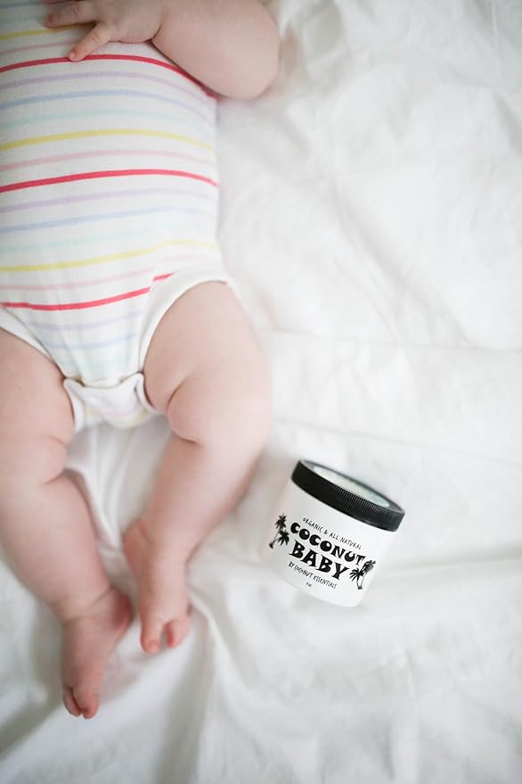 Coconut Baby Oil for Hair & Skin Care, Natural & Organic, Coconut Oil for Cradle Cap, Eczema, Infant Scalp Relief, Hair Oil for Curly Hair - Newborn Moisturizer for Sensitive Skin, Unscented - 2 fl oz - Bloomnest