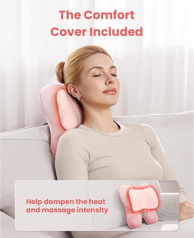 BOB AND BRAD Back Massager with Heat FSA Eligible, EZBack Corded Neck Massager for Pain Relief Deep Tissue, Shiatsu Back Shoulder and Neck Massage Pillow, Full Body Use, Ideal Gifts for Women Mom Wife - Bloomnest