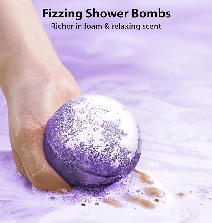 Arnica Bubble Bath Bombs Lavender Bergamot Essential Oils Luxurious Mega Foaming Bath Bombs for Dry Skin Nourishment Moisturizing Blissful Bath Gift - Bloomnest