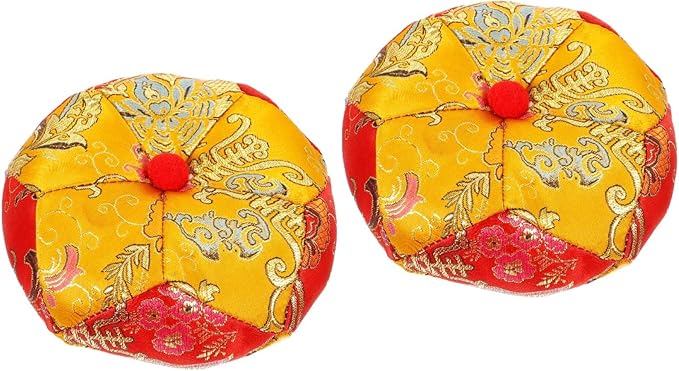 2pcs Buddhist Sound Bowl Cushion Pad Tibetan Singing Bowl Holder for Meditation Durable Embroidered Design Essential Buddhist Accessory - Bloomnest