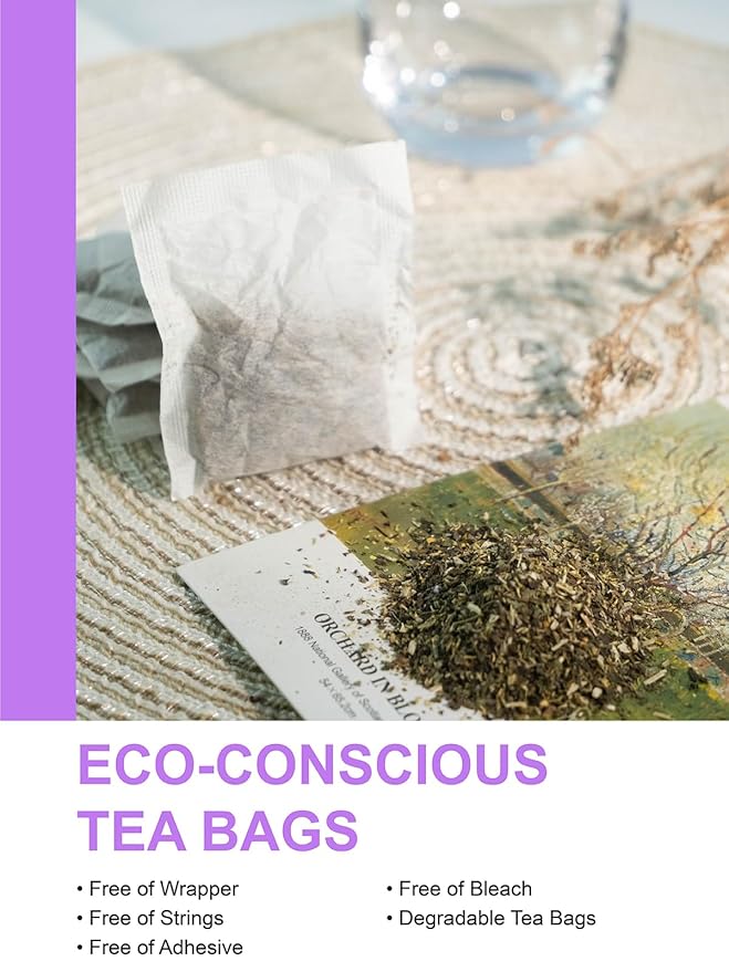 TeeLux Chamomile Lavender Tea Bags, Chamomile & Lavender & Lemon Balm Herbal Tea, Caffeine Free, Soothing & Delightful Aroma, 100 Count - Bloomnest