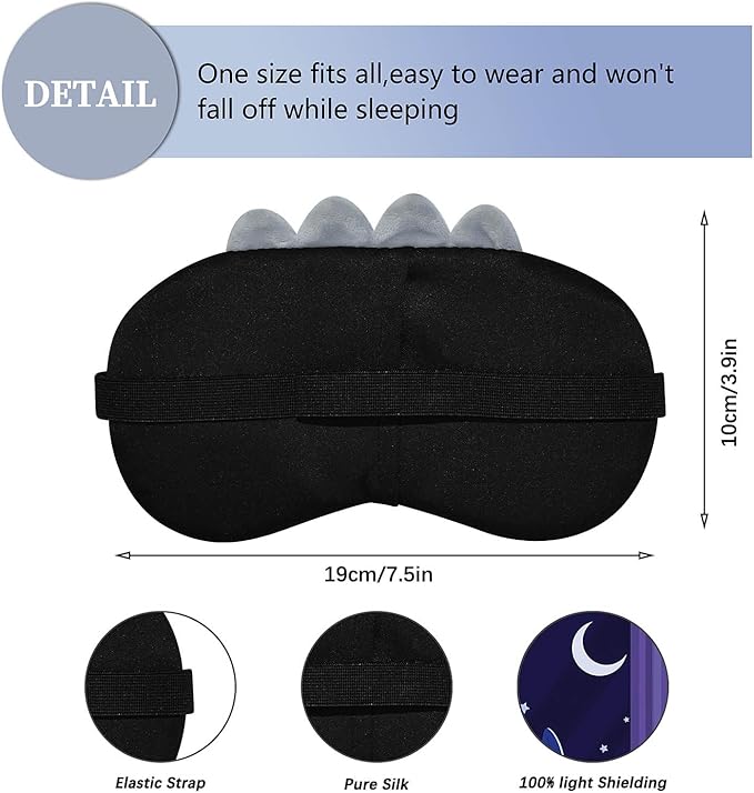 Cute Sleep Masks Cartoon Dinosaur Eye Mask Plush Sleeping Mask & Travel Blindfold - Funny Novelty Eye Shade for Kids, Girls & Adults (Orange Dinosaur) - Bloomnest