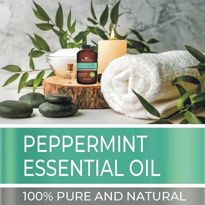 Peppermint Essential Oil - Huge 4 FL OZ - 100% Pure & Natural – Premium Natural Oil with Glass Dropper (Peppermint Oil) - Bloomnest