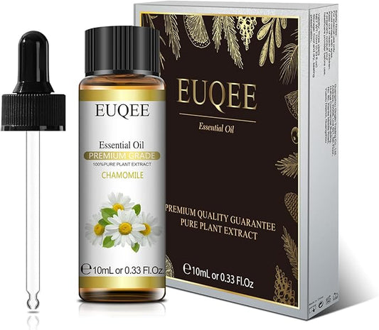 EUQEE Chamomile Essential Oil 10ml Premium Essential Oil with Glass Dropper - for Diffuser, Aromatherapy, Candle Making - 0.33 Fl.Oz - Bloomnest
