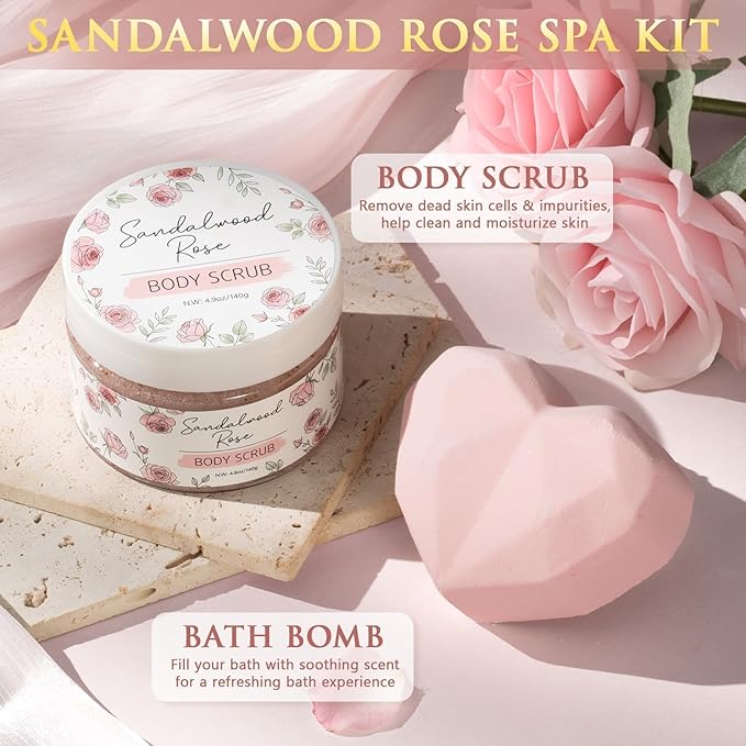 Valentine's Day Birthday Gifts for Women Self Care Package Get Well Soon Gift Baskets, Thinking of You Sympathy Spa Gift Set w/ Crochet Flower Bouquet, Unique Gifts for Women Her Wife Girlfriend Mom