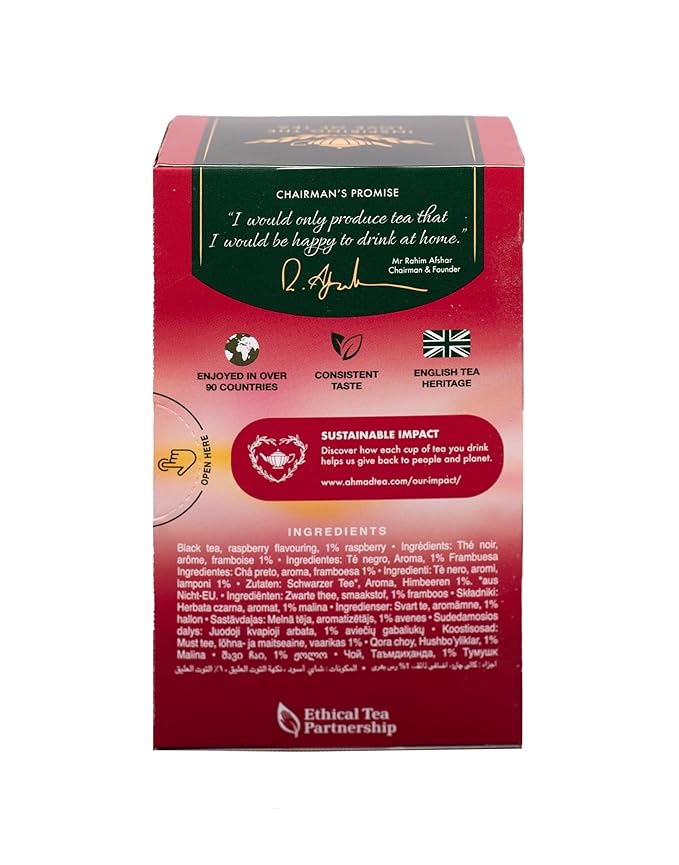 Ahmad Tea Company, Blk Rspbrry, Raspberry Indulgence, 120 Count (Pack of 6) - Bloomnest