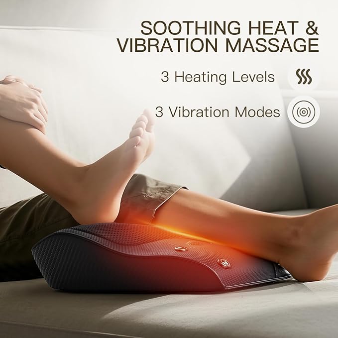 Back Massager with Heat, 3D Kneading Massage Pillow for Neck Back Shoulder Leg, Cordless & Portable for Home Office, Use on Couch or Bed, Ideal Muscle Relaxation Gift,holiday gift,christmas gifts - Bloomnest