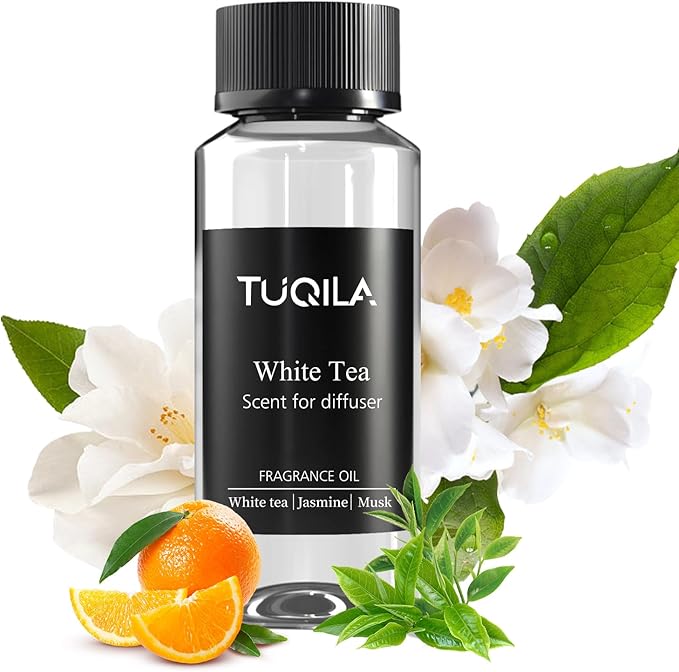 White Tea Essential Oil for Waterless Diffusers - 120ML Luxury Home & Car Air Freshener, Natural Aromatherapy Scent Refill for Office, Home, Car, Spa - Premium Aroma Scent Oils - Bloomnest
