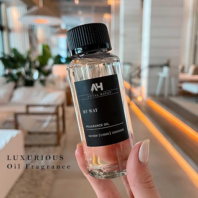 My Way Essential Oil Scent 50ml - Antal Hayat Diffuser Oil - Home Luxury Scents - Lemon, Comforting Sandalwood, Warm Cedarwood & Pretty Iris - Diffuser Oil Blends for Aromatherapy - Bloomnest