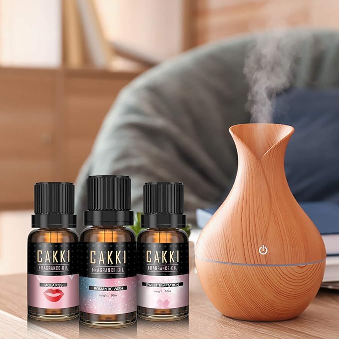Essential Oils Set for Diffusers for Home, CAKKI Fragrance Oils Gift Set, 6X10ml Pure Aromatherapy Oils,with Pure Seduction, Love Spell,Coconut Passion, Aqua Kiss, for Candles Making - Bloomnest