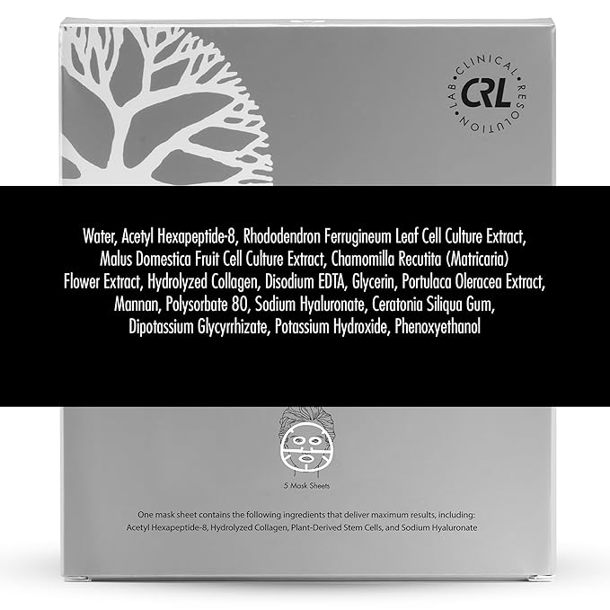 Clinical Resolution Peptide Aqua Gel Mask Instant Hydration, Soothing & Cooling, Helps Comfort Skin After Professional Treatments, Reduces Visible Redness and Sensitivity, (5 Boxes, 5 per Box) - Bloomnest