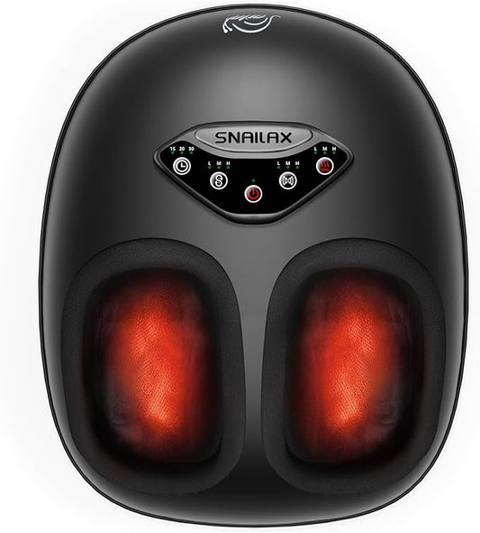 Snailax Foot Massager with Heat, Shiatsu Feet Massager Machine for Plantar Fasciitis Neuropathy, Rolling Compression Foot Massage, Fits Size up to 14“ Multiple Modes, Gifts for Parents - Bloomnest