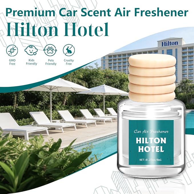 AROIC Premium Scent Car Air Freshener, 6 Pack Hotel Scent Collection Diffuser Set, Long Lasting Luxury Fragrance Essential Oil Aromatherapy, Hanging Air Freshener for Car Interior Accessories Unisex - Bloomnest