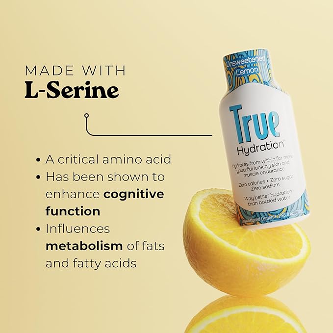 True Hydration Shots Unsweetened Lemon Flavor – 24 Pack of 1.93 fl oz Shots – Electrolytes – Amino Acids – Zero Sugar – Zero Sodium – Vegan – Gluten-Free Hydration - Bloomnest