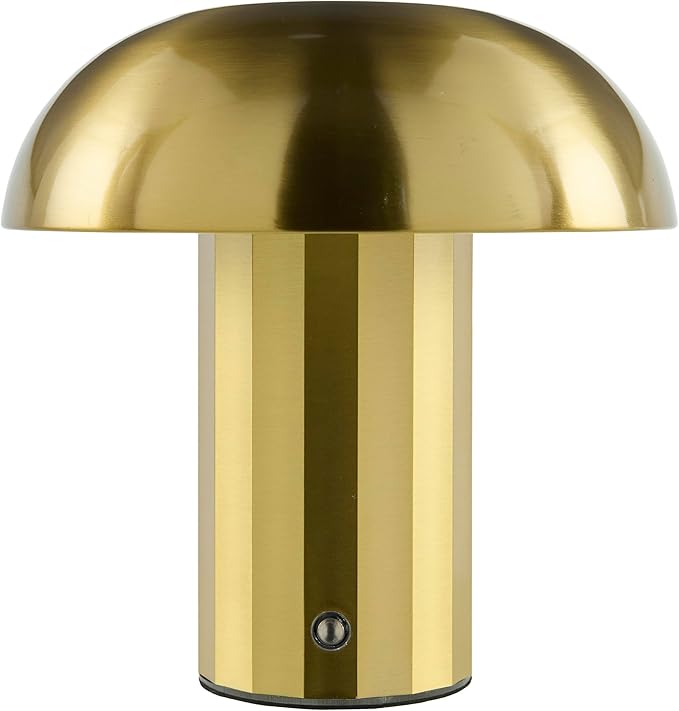 Mark&Day Table Lamps, Saturnino Traditional Metallic - Brass Bedside Table Lamp for Nightstand Bedroom, Living Room or Office (8" H x 7" W x 7" D) - Bloomnest