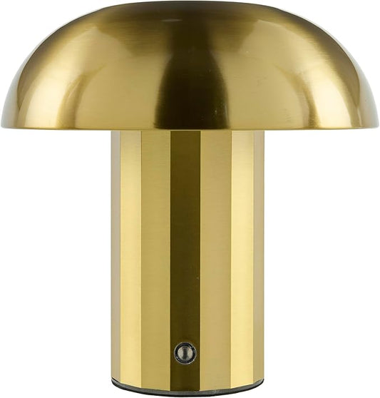 Mark&Day Table Lamps, Saturnino Traditional Metallic - Brass Bedside Table Lamp for Nightstand Bedroom, Living Room or Office (8" H x 7" W x 7" D) - Bloomnest