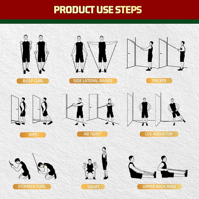 VEICK Resistance Bands, Exercise Bands, Workout Bands, Resistance Bands for Working Out with Handles for Men and Women, Exercising Bands for Fitness Weights Work Out at Home - Bloomnest