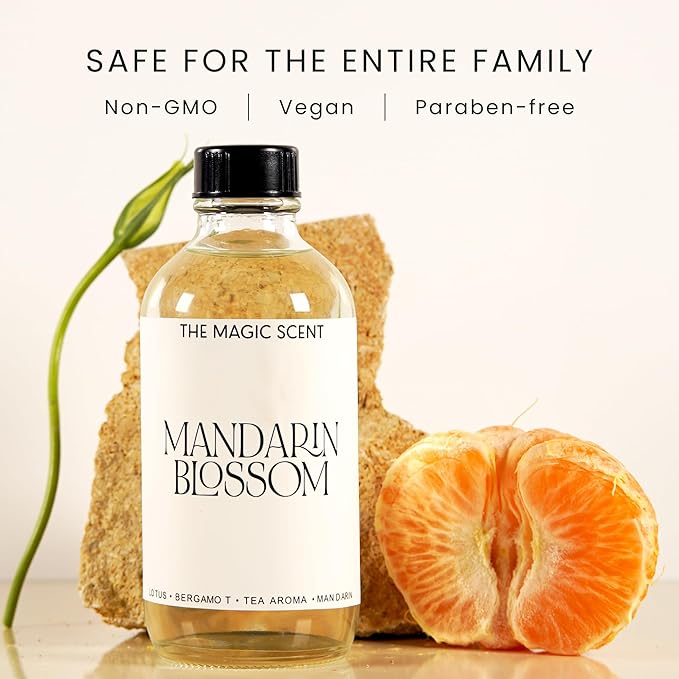 The Magic Scent Mandarin Blossom Diffuser Oil - Hotel & Home Luxury Scents Inspired by St. Regis Hotel, Maldives - Diffuser Oil Scents for Home Designed for Use in All Diffusers - 8.5 fl oz, 250 mL - Bloomnest