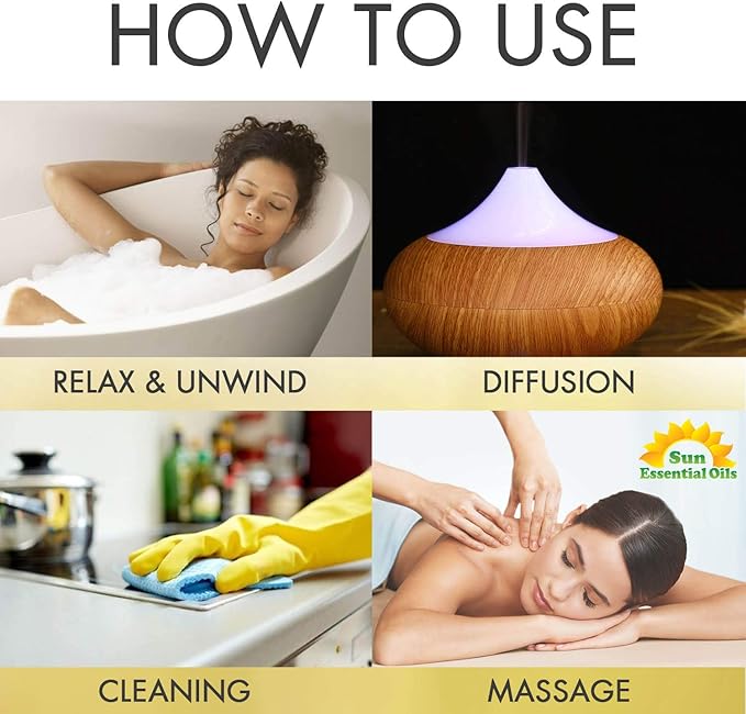 Sun Essential Oils Spearmint Essential Oil 8 oz – for Diffusers, Massage & Aromatherapy - Bloomnest