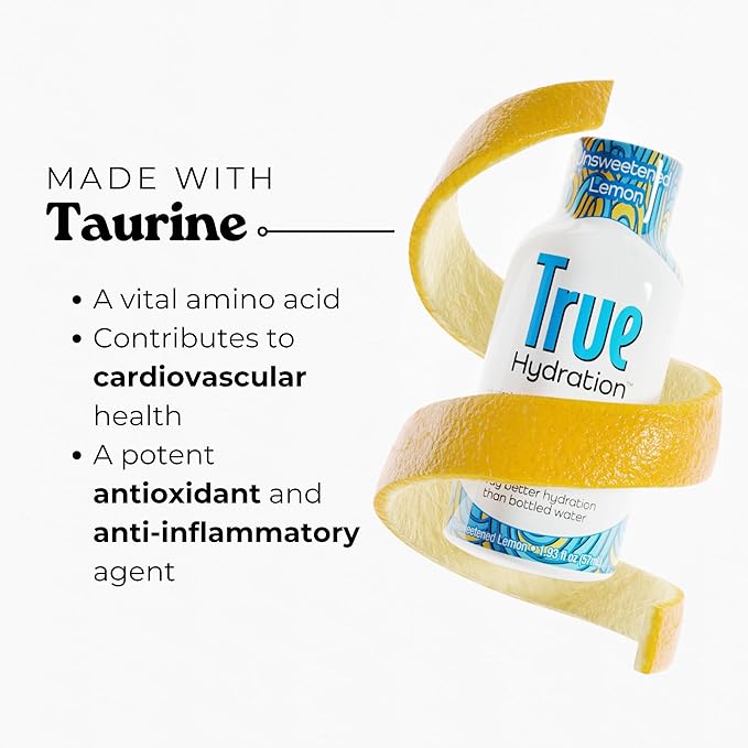True Hydration Shots Unsweetened Lemon Flavor – 24 Pack of 1.93 fl oz Shots – Electrolytes – Amino Acids – Zero Sugar – Zero Sodium – Vegan – Gluten-Free Hydration - Bloomnest