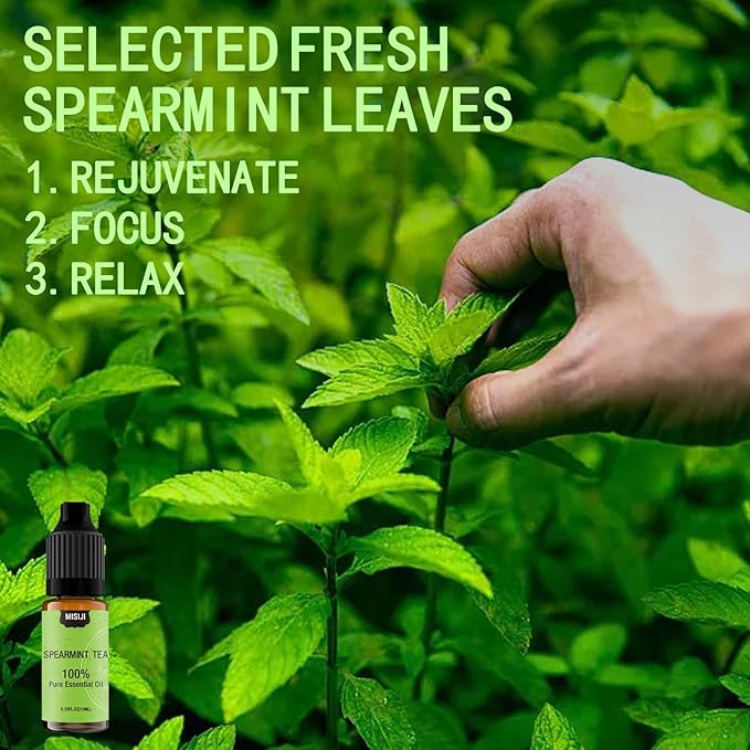 Essential Oil Blends, Essential Oils Set for Diffusers for Home, Well-Being Kit- Spearmint Tea, Calming, Dreams, Relaxing, Mood, Fresh Air Aromatherapy Oils for Humidifiers, Skin, 6x10ml - Bloomnest