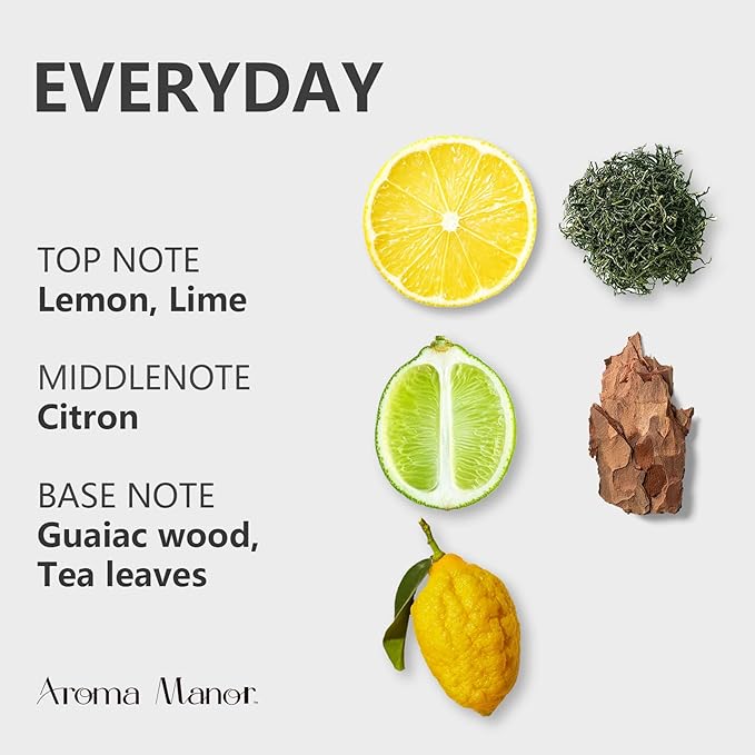 Hotel Scent Diffuser - Everyday Essential Oils for Scent Diffuser - Lemon, Lime,Citron, Guaiac Wood, Tea Leaves - Home Luxury Scents Aroma Fragrance for Home, Office - Bloomnest