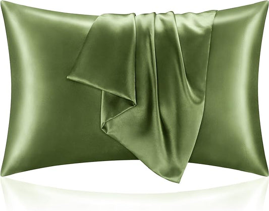 BEDELITE Satin Pillowcase for Hair and Skin, Super Soft and Cooling Similar to Silk Pillow Cases 2 Pack with Envelope Closure, Gift for Women Men(20"x40" King Size, Cedar Green) - Bloomnest