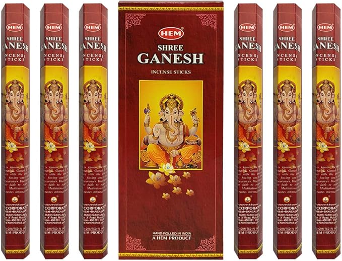Shree Ganesh Incense Sticks and Incense Stick Holder Bundle Insence Insense Hem Incense Sticks