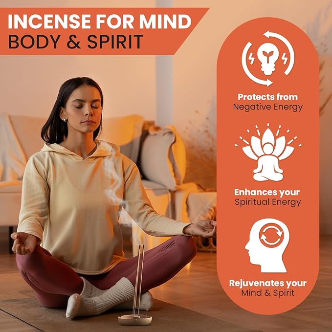 Assorted Incense Sticks Pack of 6 Premium Scents - Includes Nagchampa, Super Hit, Divine Essence, Mystic Wood, Positive Vibes, White Sage - Aromatherapy, Meditation, Relaxation, Soothing Fragrances SoulSticks