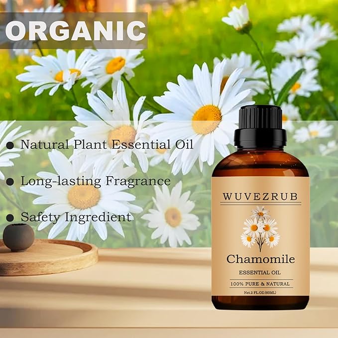 Chamomile Essential Oil -, 60ML Pure and Natural for Aromatherapy Diffuser - 2 Fl Oz - Bloomnest